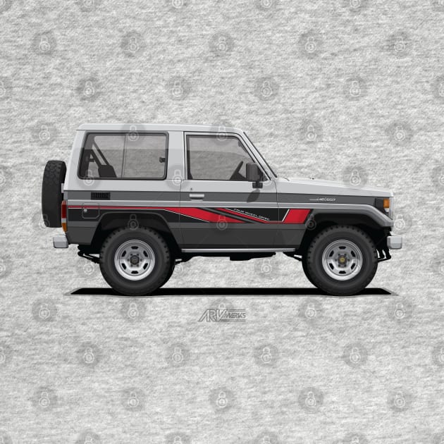 Land Cruiser 70 SWB Silver - Grey (BJ71V) by ARVwerks